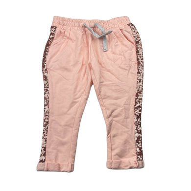 Girls H&T, embellished casual pants, elasticated, Inside leg: 28.5cm, EUC, size 1,  