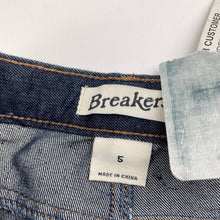 Load image into Gallery viewer, Boys Breakers, dark denim jeans, adjustable, inside leg: 47cm, NEW, size 5,  