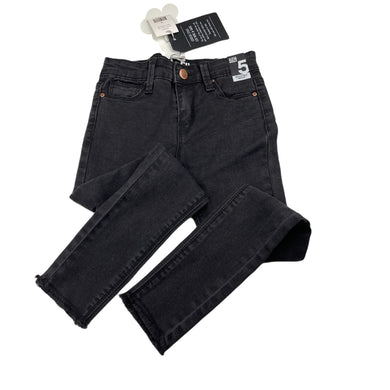 Girls Cotton On, black stretch denim jeans, adjustable, Inside leg: 48cm, NEW, size 5,  