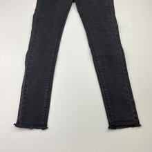 Load image into Gallery viewer, Girls Cotton On, black stretch denim jeans, adjustable, Inside leg: 48cm, NEW, size 5,  
