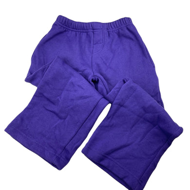 Girls Essentials, purple fleece lined track pants, Inside leg: 42cm, EUC, size 3-4,  