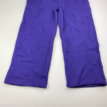Load image into Gallery viewer, Girls Essentials, purple fleece lined track pants, Inside leg: 42cm, EUC, size 3-4,  