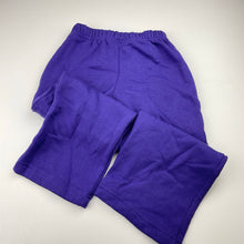 Load image into Gallery viewer, Girls Essentials, purple fleece lined track pants, Inside leg: 42cm, EUC, size 3-4,  