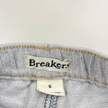 Load image into Gallery viewer, Boys Breakers, lightweight knit denim pants, elasticated, Inside leg: 50.5cm, GUC, size 5,  