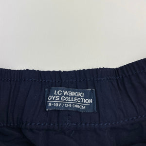 Boys LC Waikiki, lined navy casual pants, elasticated, Inside leg: 57cm, EUC, size 9-10,  