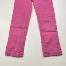 Load image into Gallery viewer, Girls Target, pink stretch denim jeans, adjustable, Inside leg: 44cm, NEW, size 5,  