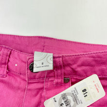 Load image into Gallery viewer, Girls Target, pink stretch denim jeans, adjustable, Inside leg: 44cm, NEW, size 5,  