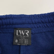Load image into Gallery viewer, Boys LWR, blue fleece lined school track pants, Inside leg: 54cm, EUC, size 8,  