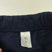 Load image into Gallery viewer, Girls Target, navy fleece lined track pants, Inside leg: 60cm, EUC, size 9,  