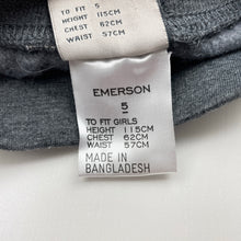 Load image into Gallery viewer, Girls Emerson, grey fleece lined track pants, Inside leg: 46cm, EUC, size 5,  