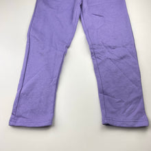 Load image into Gallery viewer, Girls Emerson, purple fleece lined track pants, Inside leg: 48.5cm, EUC, size 6,  
