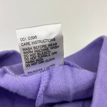 Load image into Gallery viewer, Girls Emerson, purple fleece lined track pants, Inside leg: 48.5cm, EUC, size 6,  
