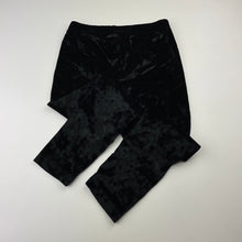 Load image into Gallery viewer, Girls Milkshake, black velour leggings, Inside leg: 39cm, EUC, size 4,  