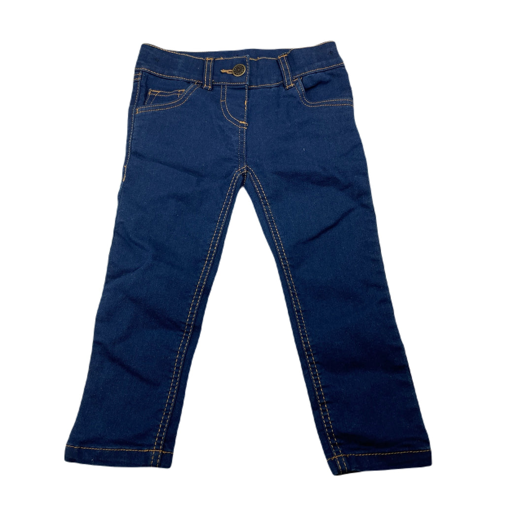 Girls H&T, lightweight stretch denim jeans, adjustable, Inside leg: 32cm, GUC, size 2,  