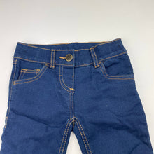 Load image into Gallery viewer, Girls H&amp;T, lightweight stretch denim jeans, adjustable, Inside leg: 32cm, GUC, size 2,  