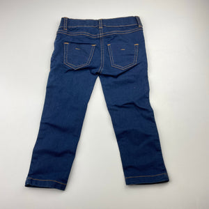 Girls H&T, lightweight stretch denim jeans, adjustable, Inside leg: 32cm, GUC, size 2,  