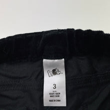 Load image into Gallery viewer, Girls H&amp;T, black stretch corduroy pants, adjustable, Inside leg: 37cm, EUC, size 3,  
