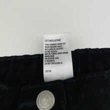 Load image into Gallery viewer, Girls H&amp;T, black stretch corduroy pants, adjustable, Inside leg: 37cm, EUC, size 3,  