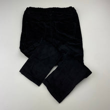 Load image into Gallery viewer, Girls H&amp;T, black stretch corduroy pants, adjustable, Inside leg: 37cm, EUC, size 3,  