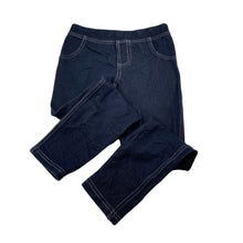 Load image into Gallery viewer, Girls B&amp;L, stretchy denim leggings, Inside leg: 45cm, EUC, size 4,  