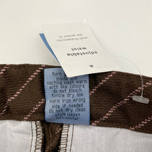 Load image into Gallery viewer, Girls Pumpkin Patch, cropped brown &amp; pink stripe pants, adjustable, Inside leg: 27.5cm, NEW, size 2,  
