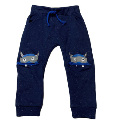 Boys Dymples, fleece lined novelty track pants, elasticated, EUC, size 2,  