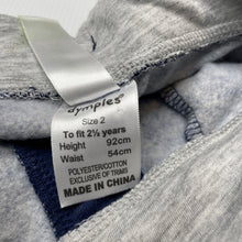 Load image into Gallery viewer, Boys Dymples, fleece lined novelty track pants, elasticated, EUC, size 2,  