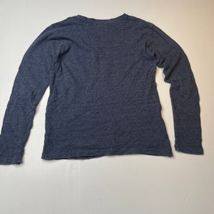 Boys Indie, blue marle cotton long sleeve top, GUC, size 10,  