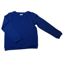 Load image into Gallery viewer, unisex B Collection, blue fleece lined sweater / jumper, EUC, size 6,  