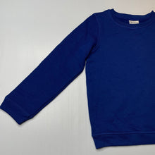 Load image into Gallery viewer, unisex B Collection, blue fleece lined sweater / jumper, EUC, size 6,  