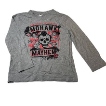 Load image into Gallery viewer, Boys Urban Supply, grey marle long sleeve top, skull, EUC, size 7,  