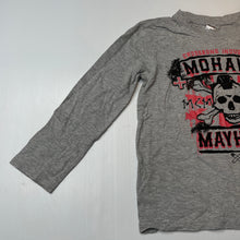 Load image into Gallery viewer, Boys Urban Supply, grey marle long sleeve top, skull, EUC, size 7,  