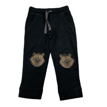 Load image into Gallery viewer, Boys Target, black fleece lined track pants, Inside leg: 36cm, FUC, size 3,  