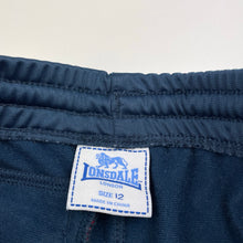 Load image into Gallery viewer, Boys Lonsdale, navy &amp; white track pants, elasticated, Inside leg: 66.5cm, FUC, size 12,  