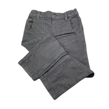 Load image into Gallery viewer, Boys H&amp;T, grey stretch denim jeans, adjustable, Inside leg: 36.m, GUC, size 3,  