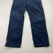 Load image into Gallery viewer, Boys H&amp;M, navy corduroy cotton pants, adjustable, Inside leg: 40cm, EUC, size 4,  