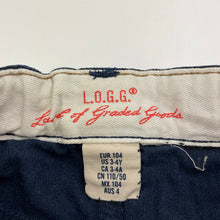 Load image into Gallery viewer, Boys H&amp;M, navy corduroy cotton pants, adjustable, Inside leg: 40cm, EUC, size 4,  