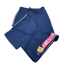Load image into Gallery viewer, Girls Kids Stuff, navy fleece lined track pants, Inside leg: 46cm, FUC, size 5,  