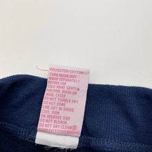 Load image into Gallery viewer, Girls Kids Stuff, navy fleece lined track pants, Inside leg: 46cm, FUC, size 5,  
