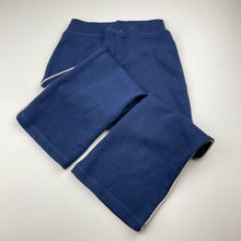 Load image into Gallery viewer, Girls Kids Stuff, navy fleece lined track pants, Inside leg: 46cm, FUC, size 5,  