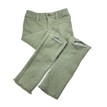 Load image into Gallery viewer, Girls Zara, distressed stretch denim pants, adjustable, Inside leg: 48cm, GUC, size 6,  