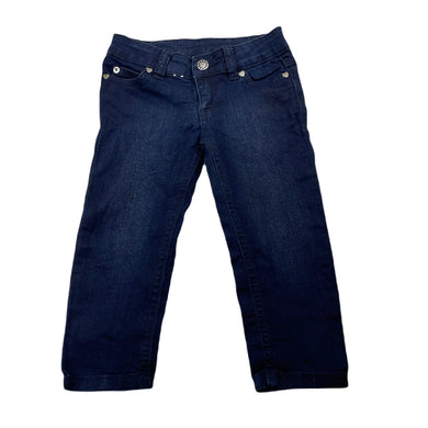 Girls Target, dark stretch denim jeans, adjustable, inside leg: 30.5cm, EUC, size 2,  