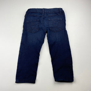 Girls Target, dark stretch denim jeans, adjustable, inside leg: 30.5cm, EUC, size 2,  