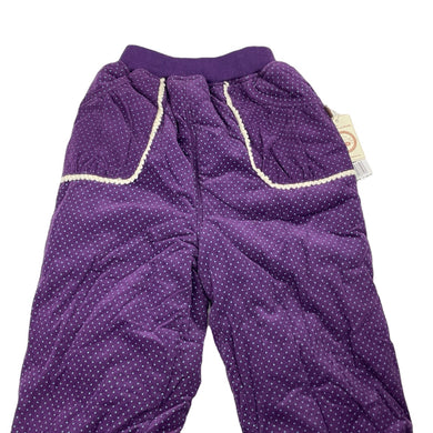 Girls QIBAOLEYUAN, wadded winter corduroy cotton pants, Inside leg: 35cm, NEW, size 3,  