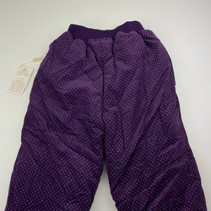 Girls QIBAOLEYUAN, wadded winter corduroy cotton pants, Inside leg: 35cm, NEW, size 3,  