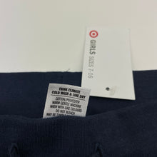 Load image into Gallery viewer, Girls Target, navy fleece lined track pants, Inside leg: 74cm, NEW, size 16,  