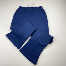 Load image into Gallery viewer, Girls H&amp;T, navy fleece lined track pants, Inside leg: 47cm, NEW, size 6,  