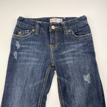 Load image into Gallery viewer, Girls Roxy, distressed stretch denim jeans, Inside leg: 56.5cm, W: 31cm across, GUC, size 10,  