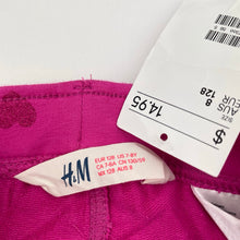 Load image into Gallery viewer, Girls H&amp;M, pink stretchy pants, elasticated, Inside leg: 49cm, NEW, size 8,  