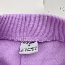Load image into Gallery viewer, Girls Favourites, purple fleece lined track pants, Inside leg: 41cm, NEW, size 4,  